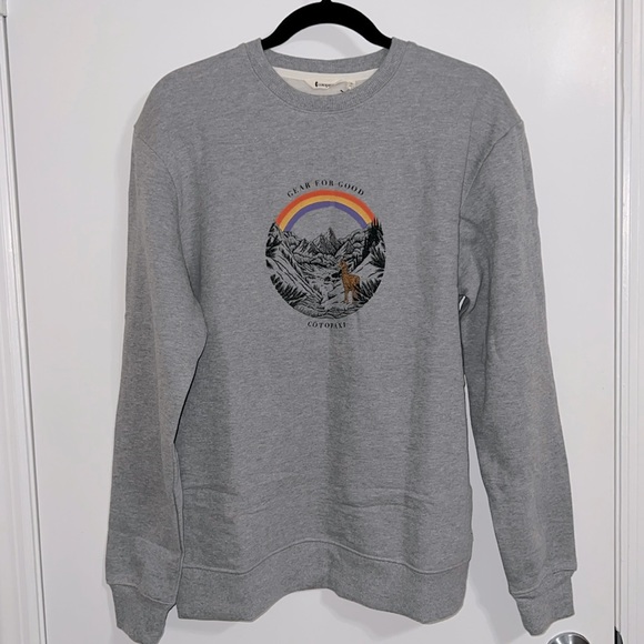 BRAND NWT Cotopaxi Men S Traveling Llama Organic Crew Sweatshirt in Heather - Picture 4 of 11